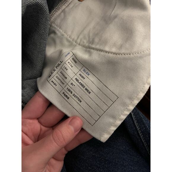 Alex Mill Jeans Alek Relaxed Wide Leg Pant Medium Wash 27 X 31 - Picture 5 of 5